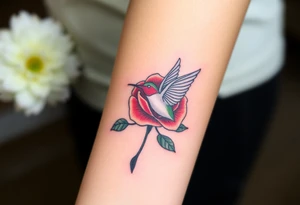 A tattoo with the name:
Debby Deguzman with
8-17-61 to 5-29-25 with a
Rose with a
Hummingbird tattoo idea