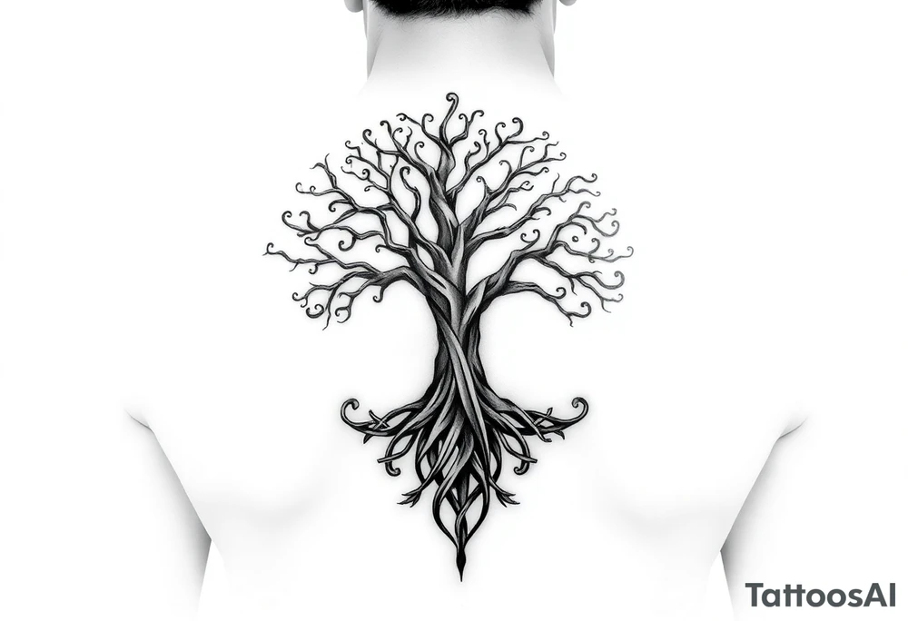 Irish shoulder tattoo, that is non-religious and has a Celtic tree tattoo idea