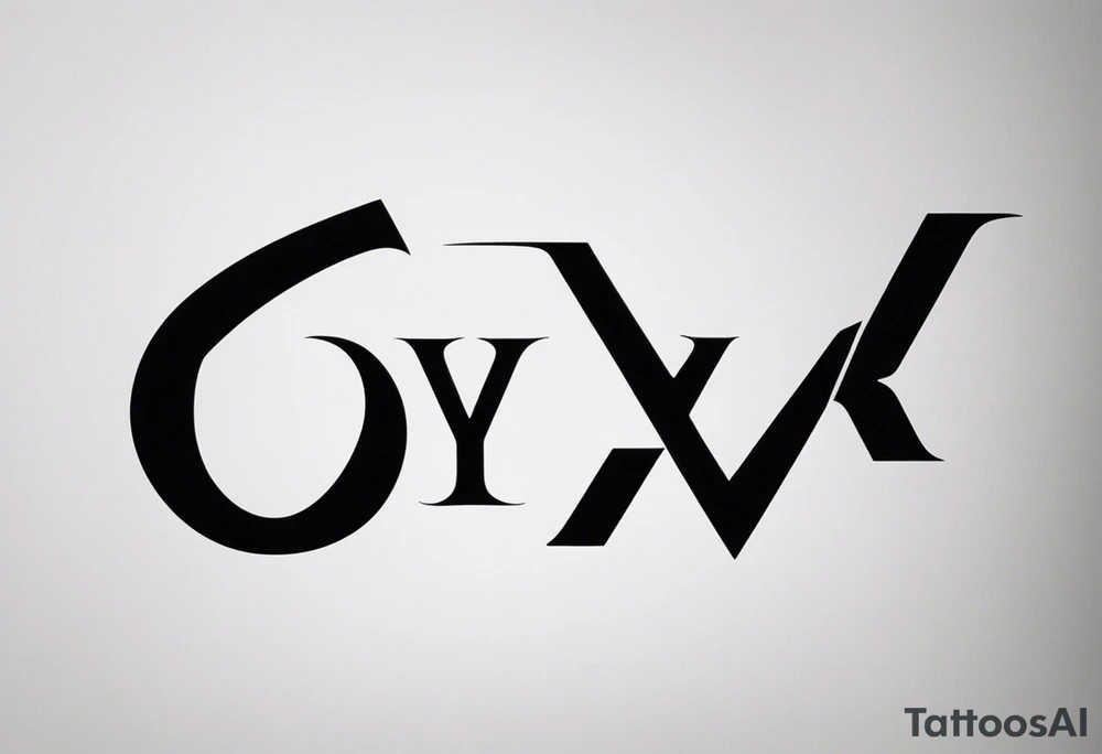 I want a minimal tattoo with combination of the letters Y and D tattoo idea