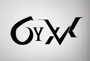 I want a minimal tattoo with combination of the letters Y and D tattoo idea