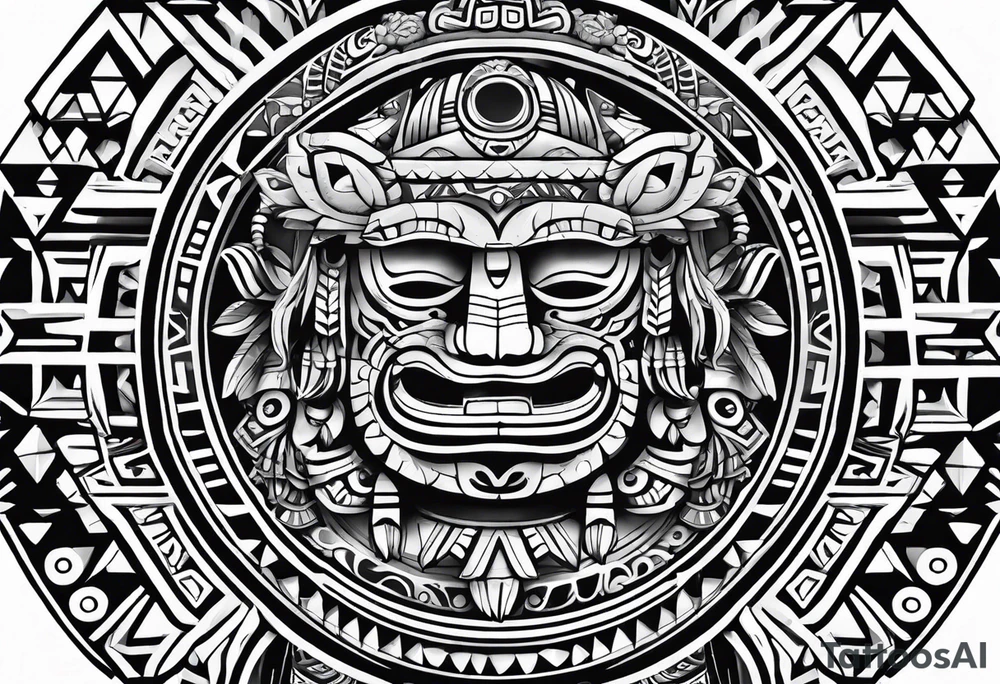 Simple Aztec for left shoulder tattoo idea