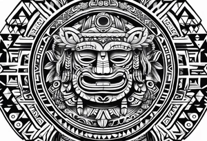 Simple Aztec for left shoulder tattoo idea