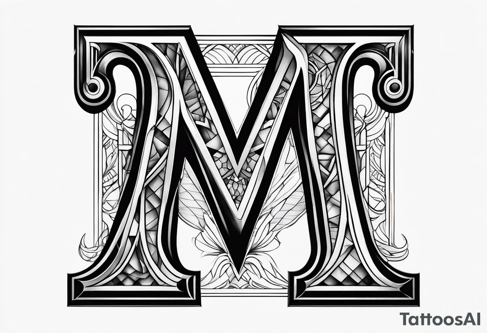 Letter A manly tattoo idea