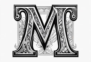Letter A manly tattoo idea
