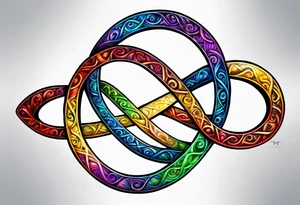 Infinity symbol with autism colored border tattoo idea