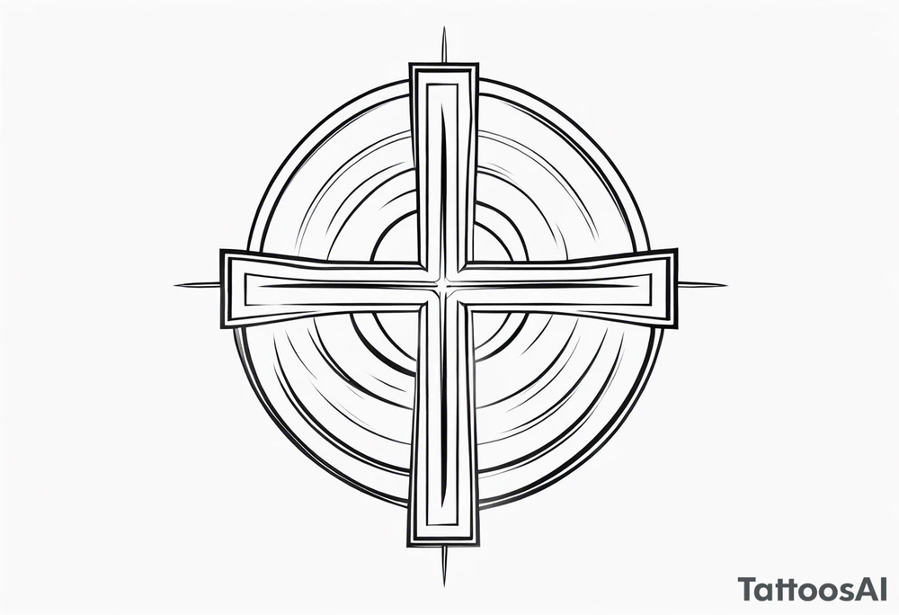 Picture of a simple cross to represent jesus tattoo idea