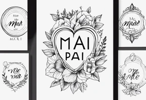 Tatuagem no braço letras mãe é pai tattoo idea