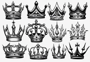 realistic crown tattoo idea