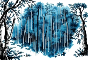 rain forest background
blue rain drops tattoo idea