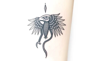 Enlil anunnaki god with his name above tattoo idea