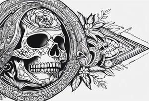 Organic Geometric Grateful Dead band tattoo idea