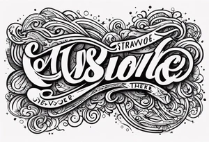 Two words crossing tattoo idea