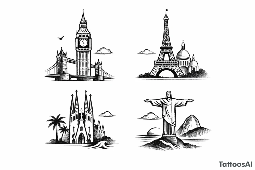 Minimal locations of football teams tattoo idea