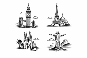 Minimal locations of football teams tattoo idea