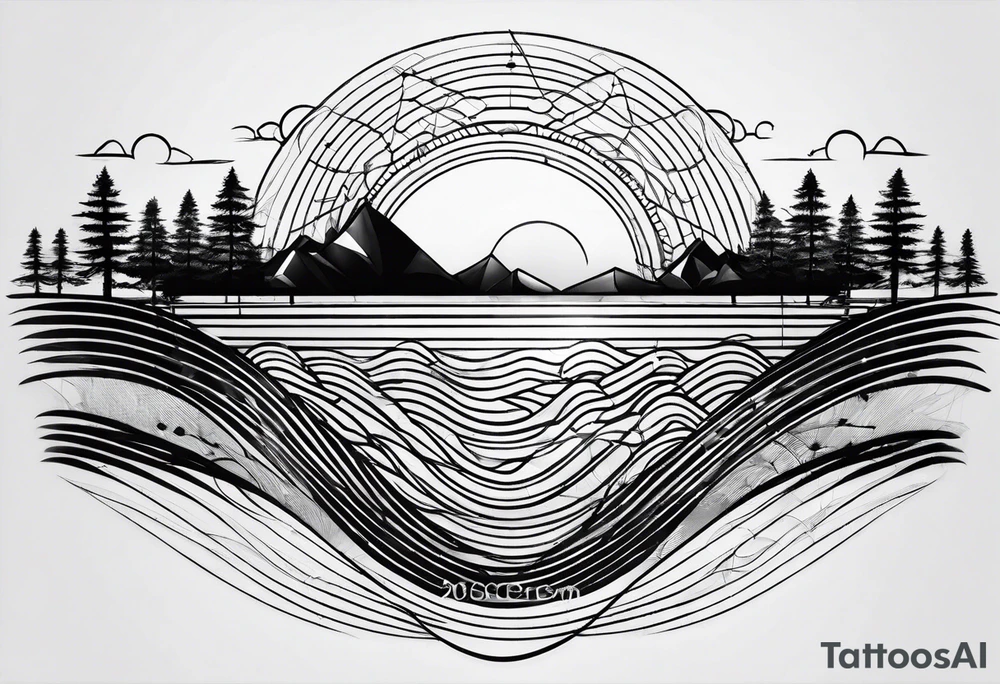 electromagnetic wave spectrum tattoo idea