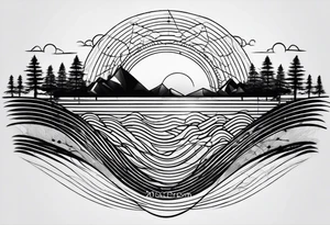 electromagnetic wave spectrum tattoo idea