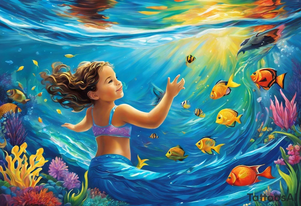 I’m looking to get a large mural piece on the left side of my torso. Going from collar bone down to my hip and wrapping around to my back. I want to dedicate this mural to my kids and incorporating themes that represent their names. My oldest daughter Oceane, and the water theme. My son Alexander and his name meaning defender of man and my daughter on the way Vivienne. With her name meaning lively and pure. I was thinking a fertile and full of life garden of Eden type aspect there. tattoo idea