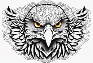 eagle face tattoo idea