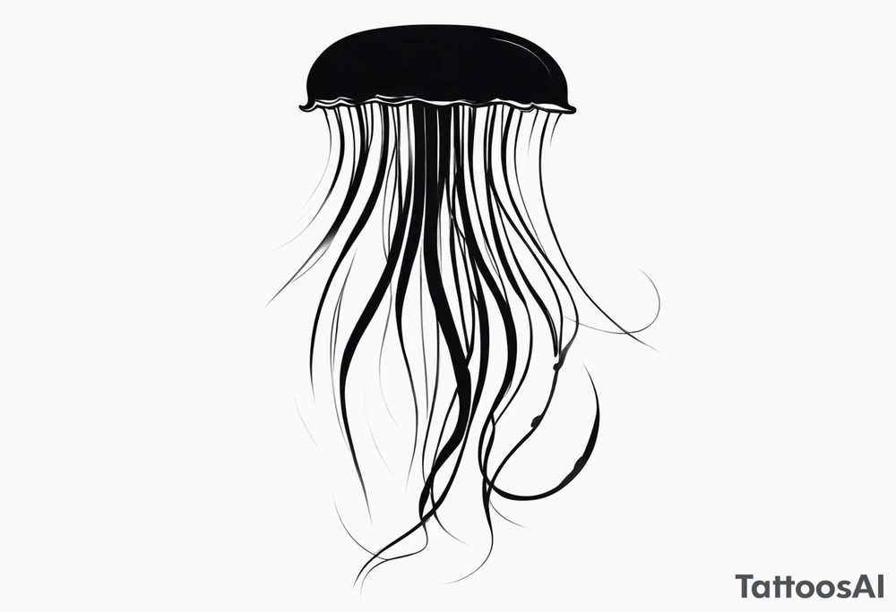 Jelly fish swimming spine tattoo idea