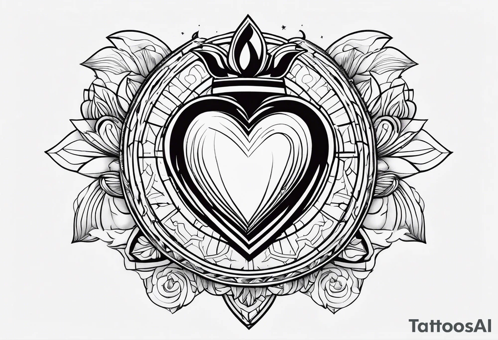 sacred heart tattoo idea