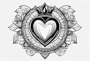 sacred heart tattoo idea