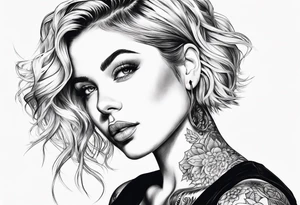 Tattoo artist short hair tattoo idea