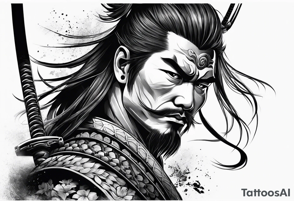 samurai theme tattoo design for upper arm tattoo idea