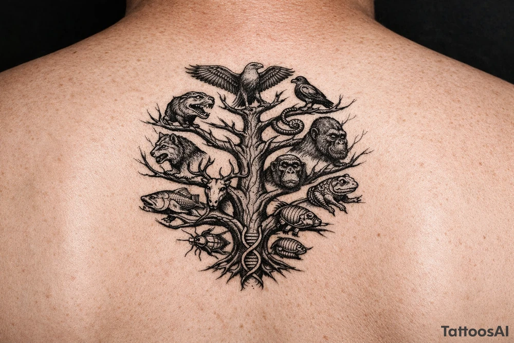 species phylogeny as a tree tattoo idea