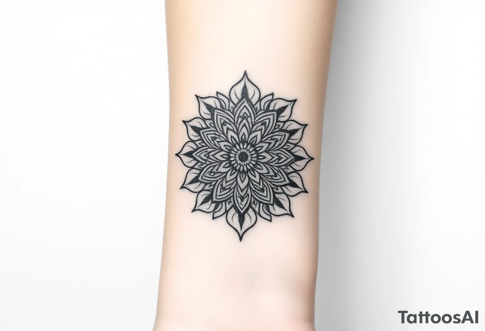 intricate mandala tattoo idea
