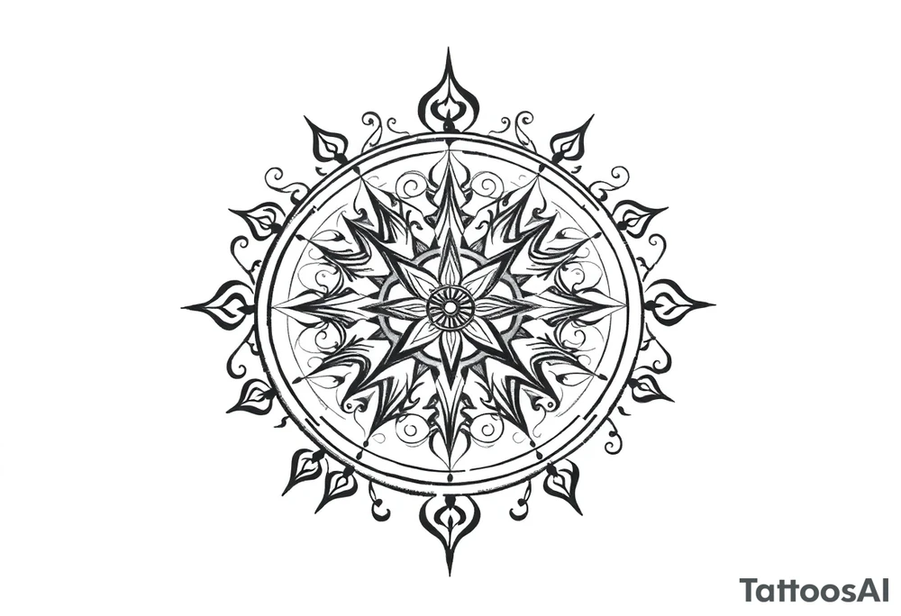 Sundial on the ground tattoo idea