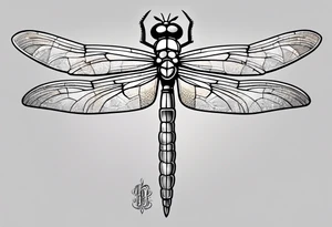 dragonfly made out of wrenches tattoo idea