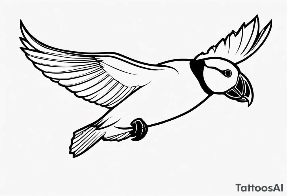 a flying puffin
 - forarm Tattoo tattoo idea