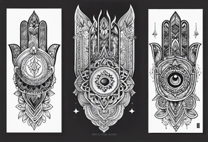the hand of Fatima tattoo idea