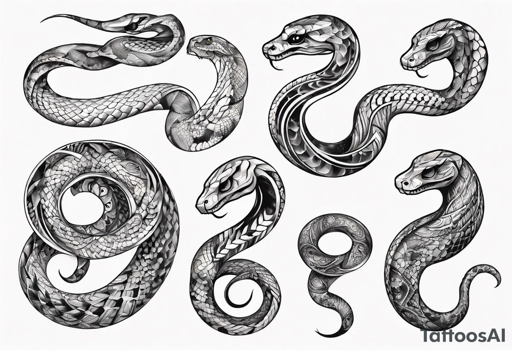 snake ornamental tattoo idea
