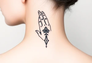 blackwork hand tattoo idea