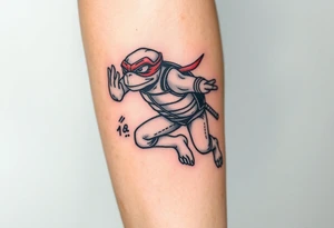 Flying ninja monkey turtle tattoo idea