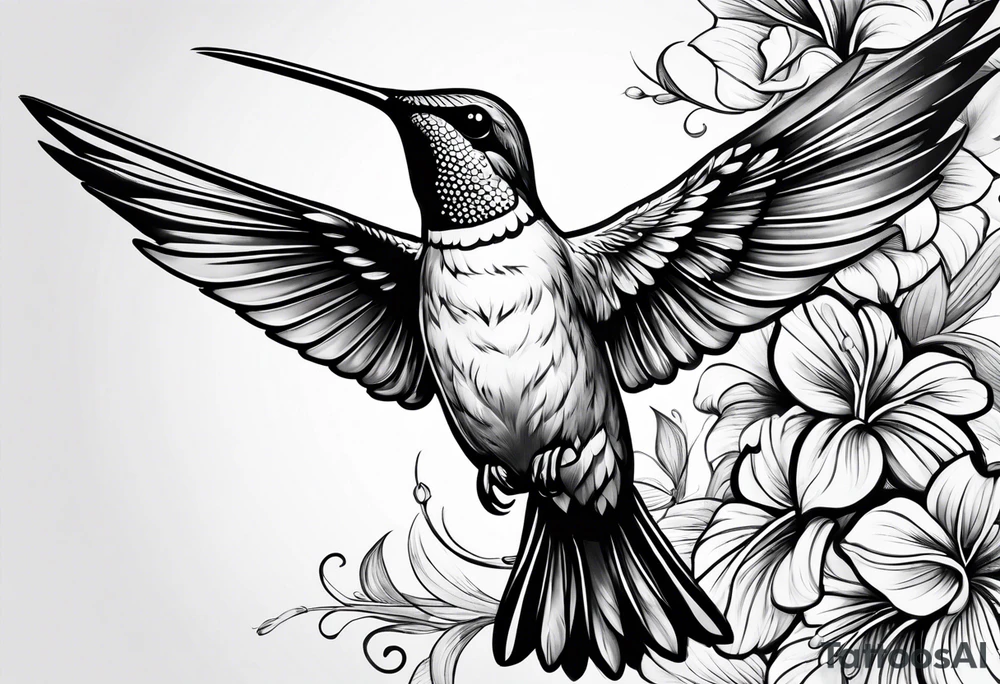 hummingbird tattoo idea