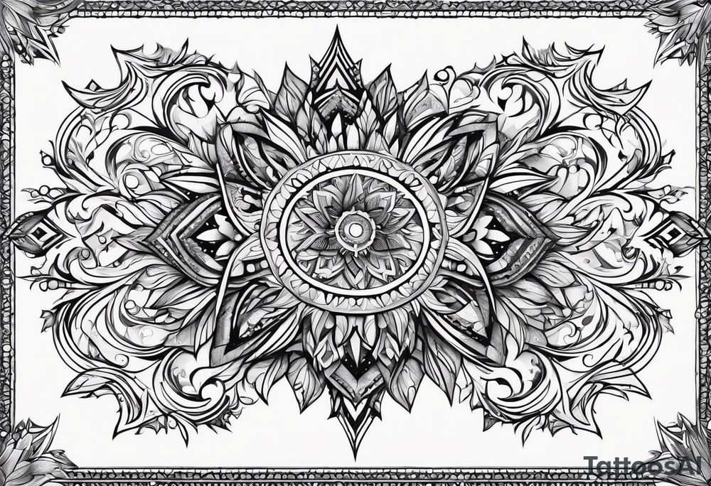 repeating Ice crystal swirl tattoo idea