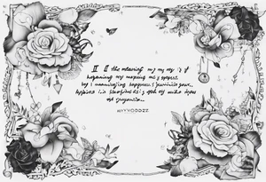 “ I think the meaning of my happiness is you” lyrics for Pool by Woodz tattoo idea