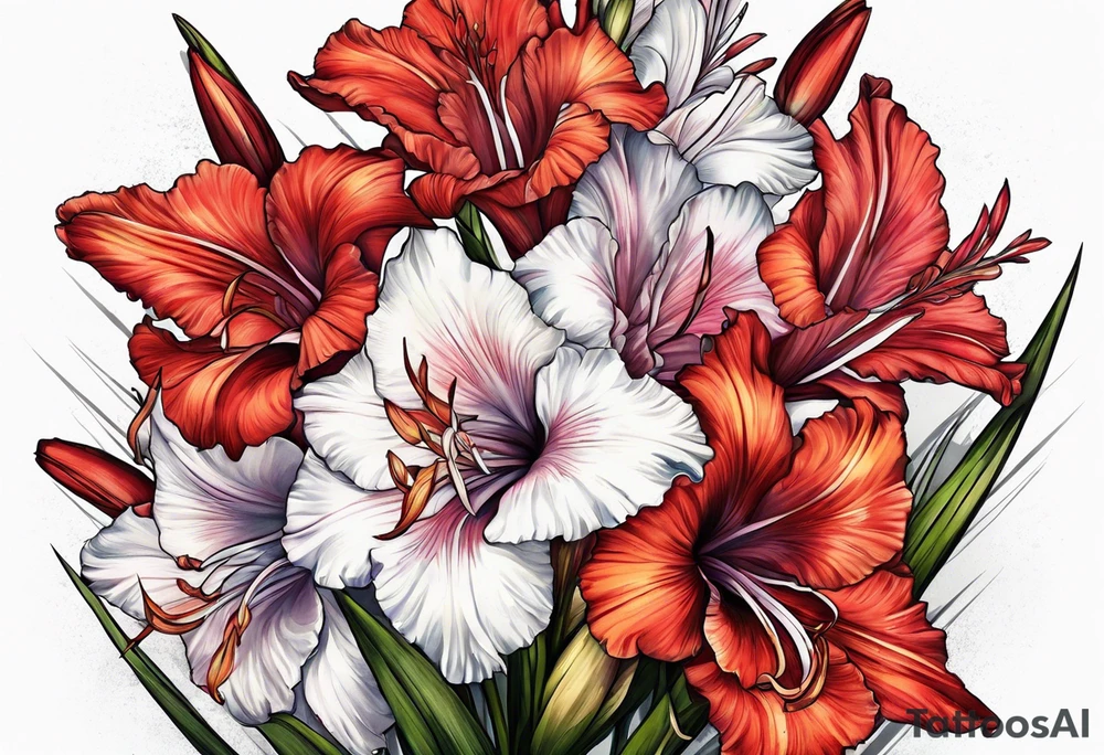 gladiolus design tattoo idea