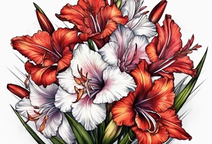 gladiolus design tattoo idea