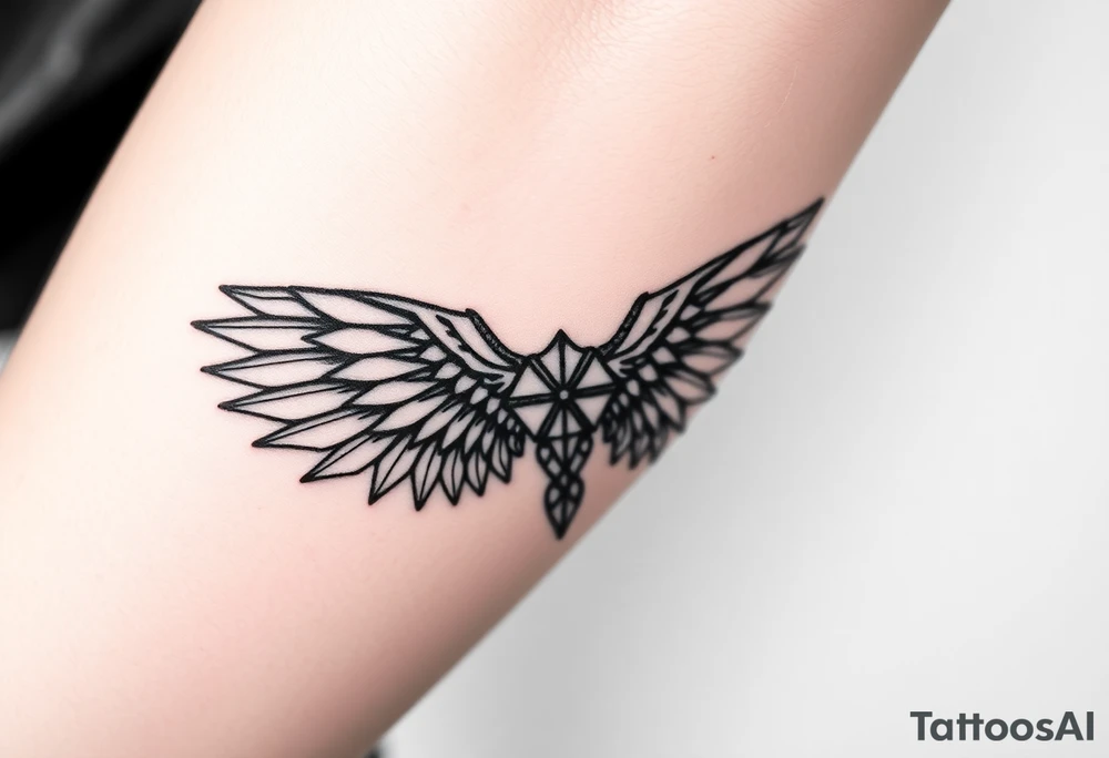 Freya norse goddess beautiful  full-body wings tattoo idea