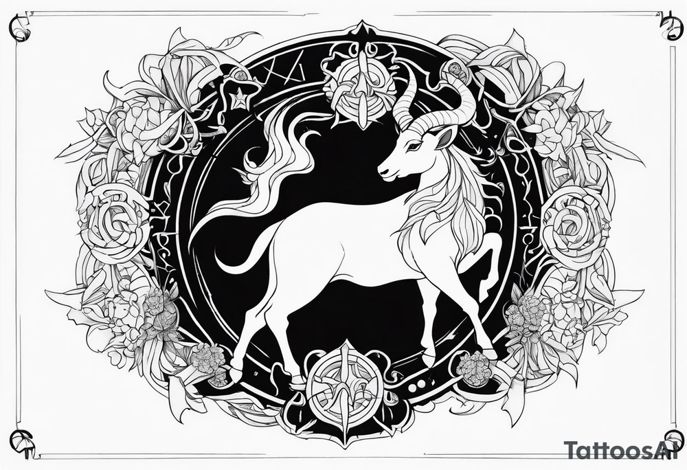 Capricorn and includes the letters sjy tattoo idea