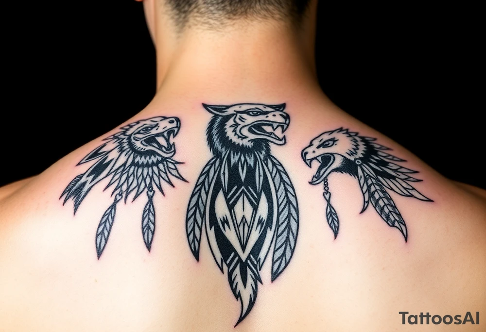 Native American totem animals tattoo idea