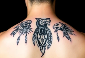 Native American totem animals tattoo idea