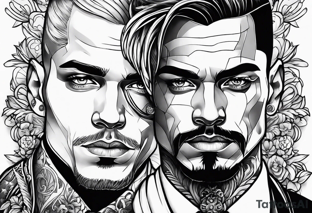 two gay men tattoo idea