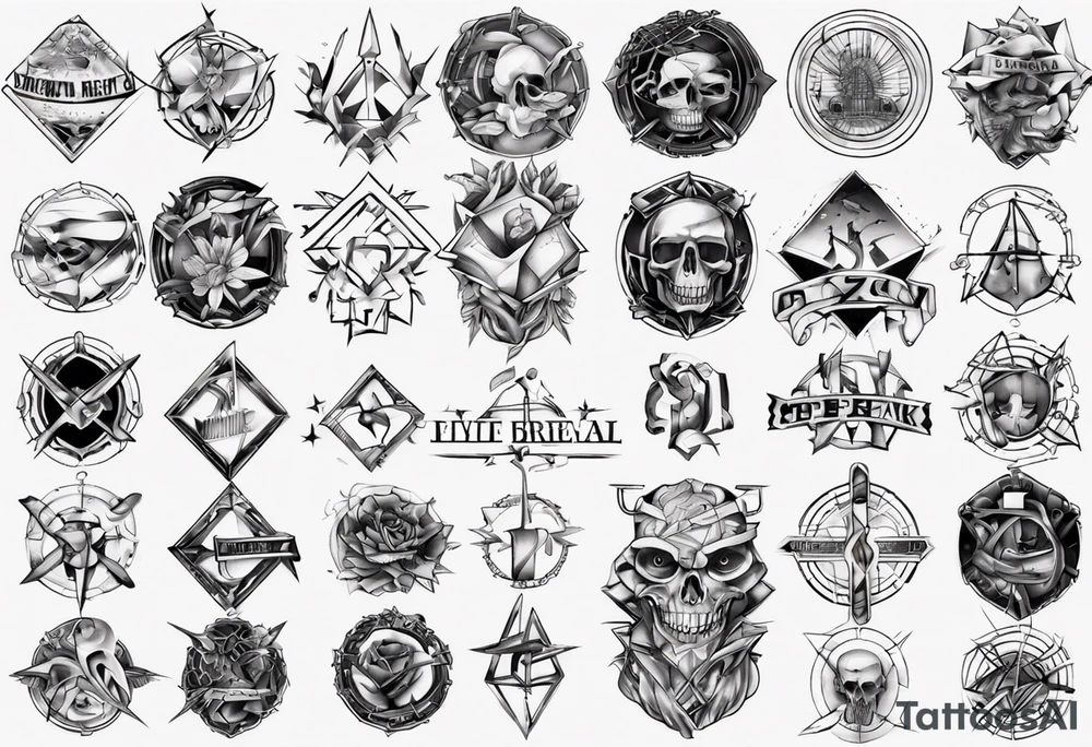 Embed 2 names in to prison break style tattoo tattoo idea