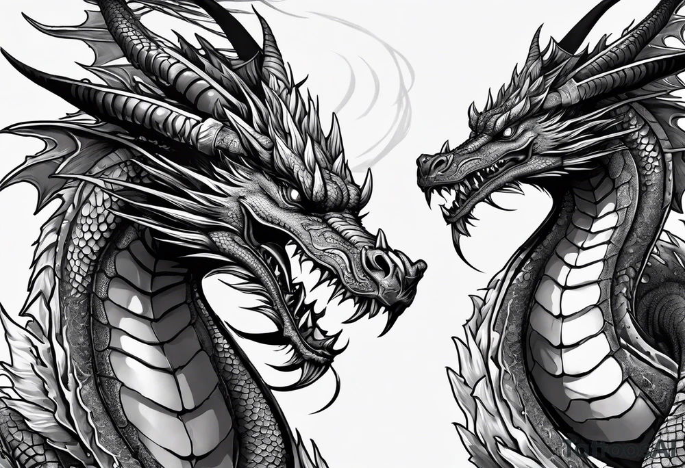 dragon of tyr holding orb tattoo idea