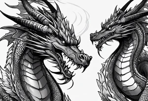 dragon of tyr holding orb tattoo idea