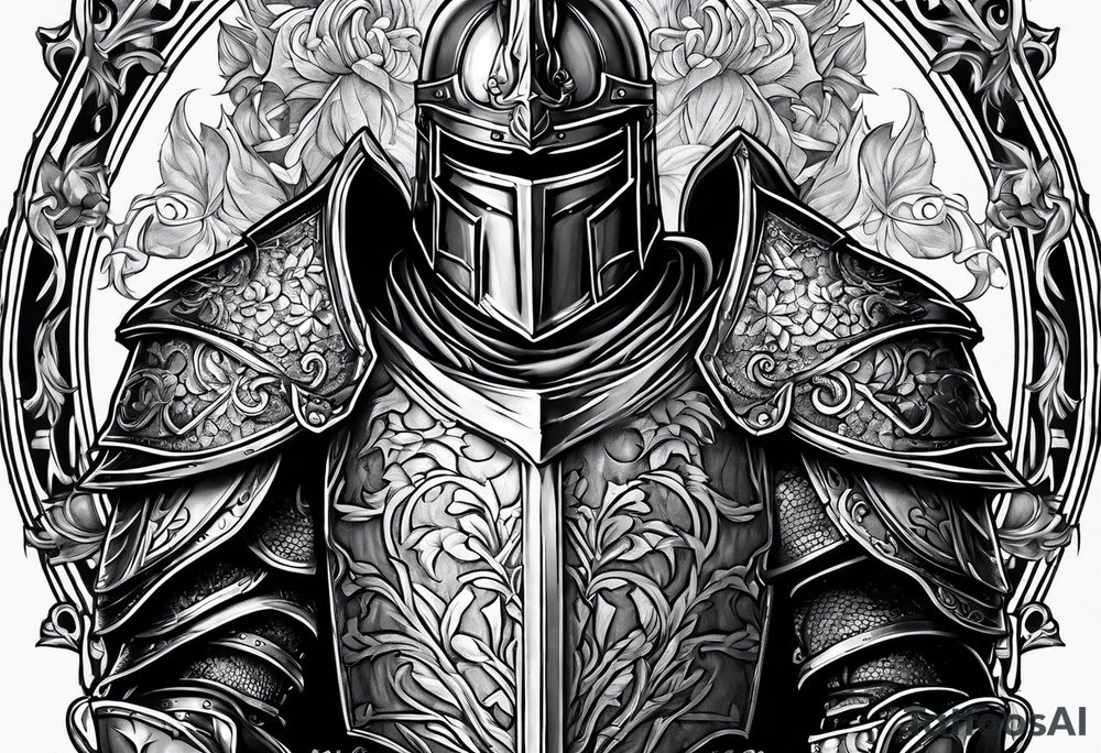 knight heavy armor tattoo idea